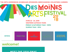 Tablet Screenshot of desmoinesartsfestival.org